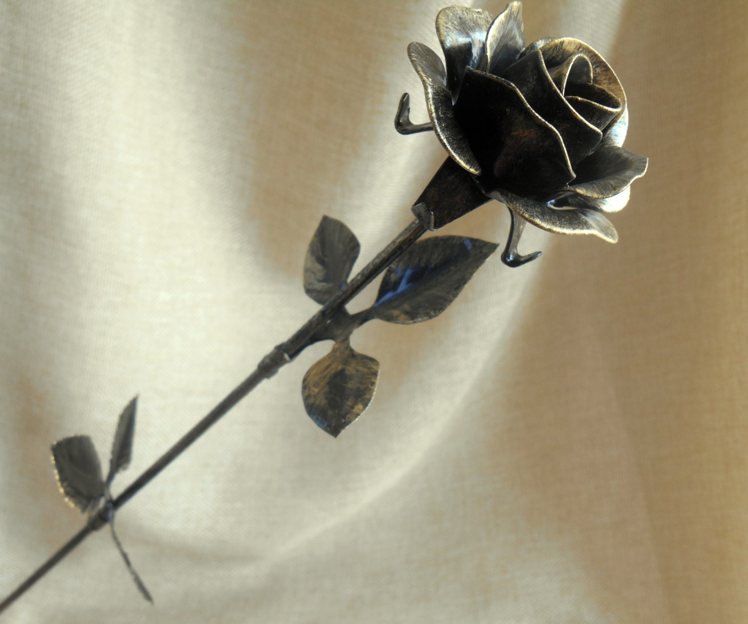 Metal Rose Golden Color Decoration Floral Roses Gift Flower | Etsy