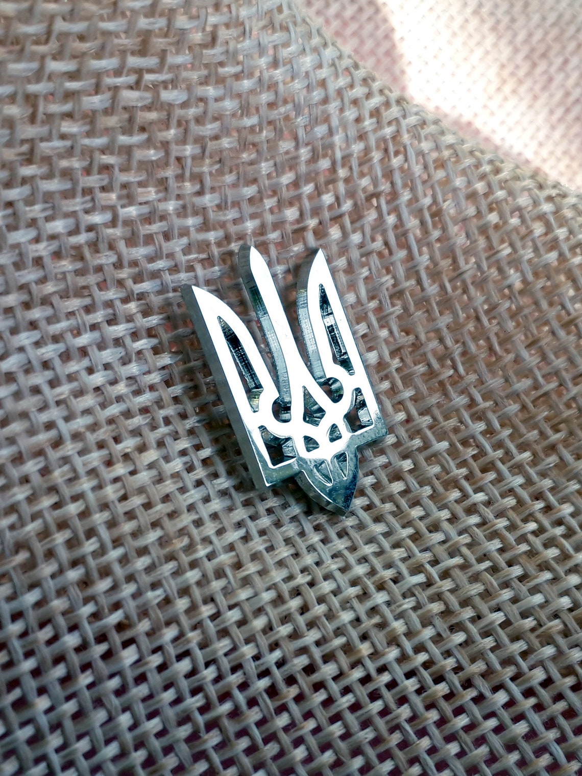 Ukrainian Lapel Pin Tryzub Trident Metal Silver Gold Etsy