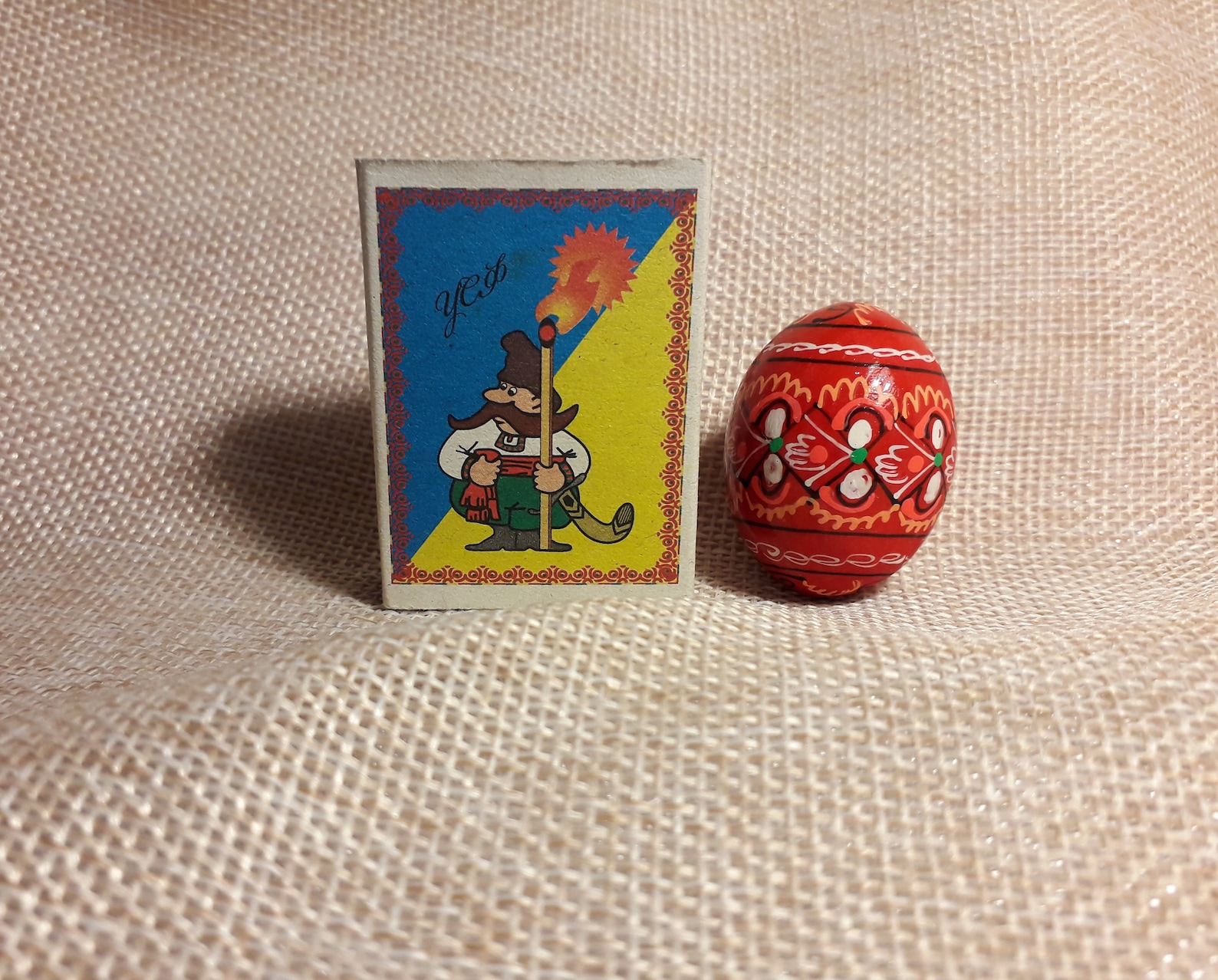Set of 6 Small Ukrainian Painted Wooden Easter Eggs for a Decor Ukraine ...