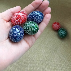 4-40 pcs. Small Ukrainian Hand Painted Wooden Easter Eggs for a decor Ukraine Pysanka Easter Christmas Wedding Gift Ukrainian souvenir 1,25&quot;