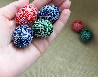 4-40 pcs. Small Ukrainian Hand Painted Wooden Easter Eggs for a decor Ukraine Pysanka Easter Christmas Wedding Gift Ukrainian souvenir 1,25"