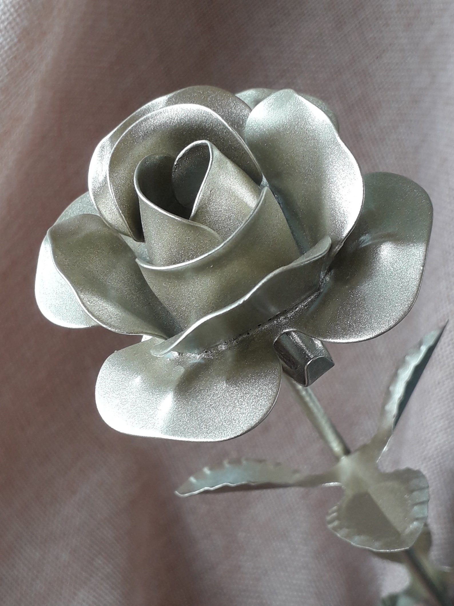 Metal Anniversary Silver Rose Decoration Floral Roses T Etsy