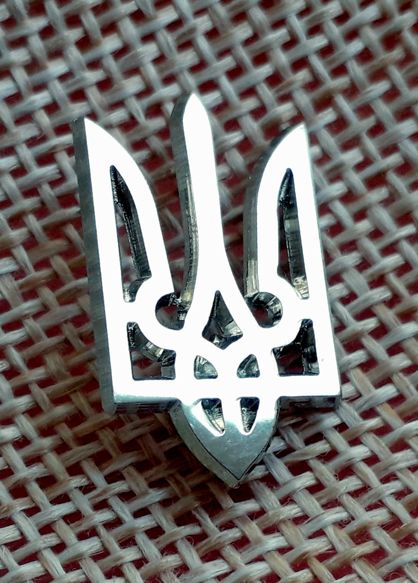 Ukrainian Lapel Pin Tryzub Trident Metal Silver Gold Etsy