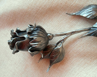 Rosa de metal forjado Rosa de hierro forjado Regalo Flor Rosa de acero hecha a mano Rosa Rosa Ardaigh Surgens Roos Rosa Rosa de metal 14"-23"