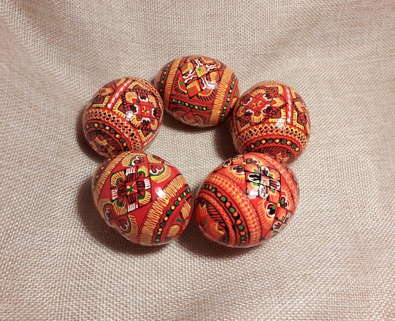 Set of 5 Ukrainian Painted Wooden Easter Eggs Pysanky Pysanka Ukrainian Pysanky Easter Gift UKRAINE \u0423\u043a\u0440\u0430\u0457\u043d\u0430 Ukrainian souvenir 2,25
