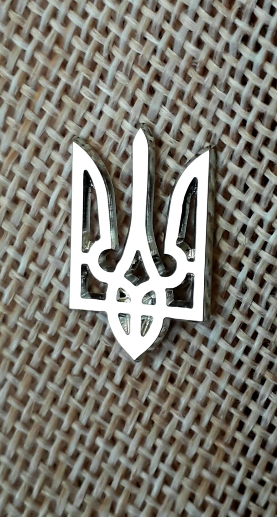 Ukrainian Lapel Pin Tryzub Trident Metal Silver Color nickel Etsy