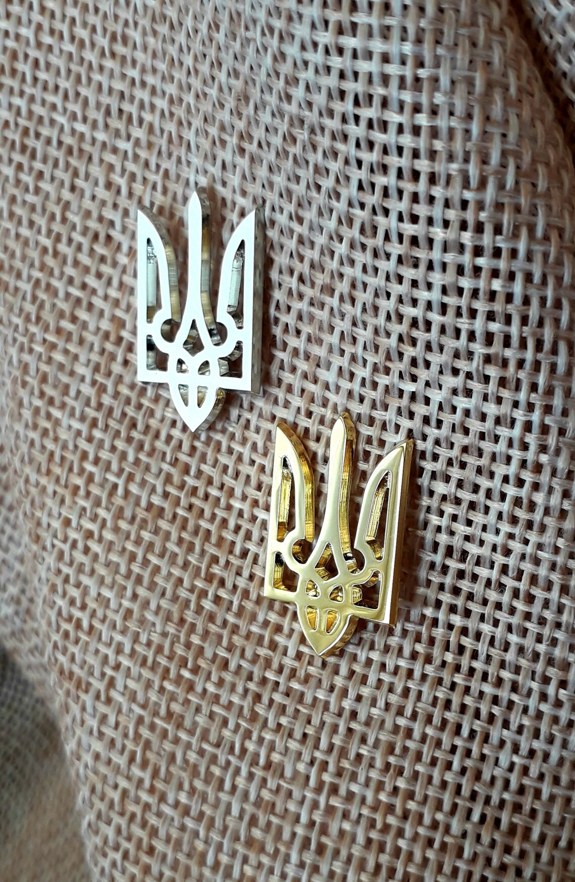 Ukrainian Lapel Pin Tryzub Trident Metal Silver Gold | Etsy