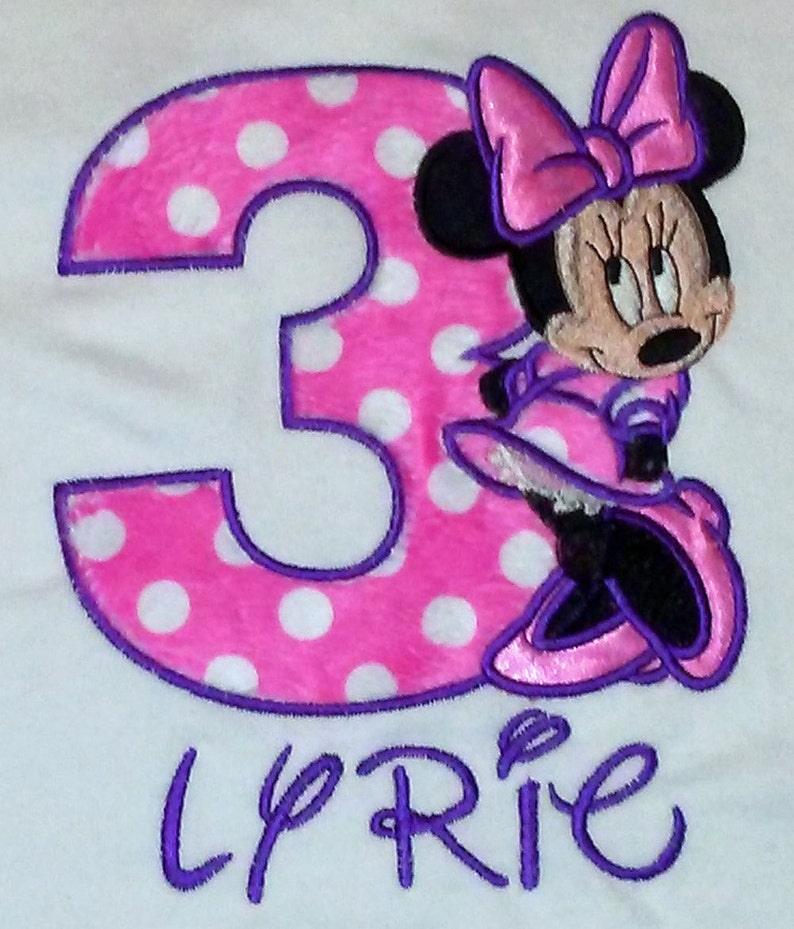Minnie Mouse Hot Pink Purple 3rd Birthday Outfit Shirt Tutu | Etsy