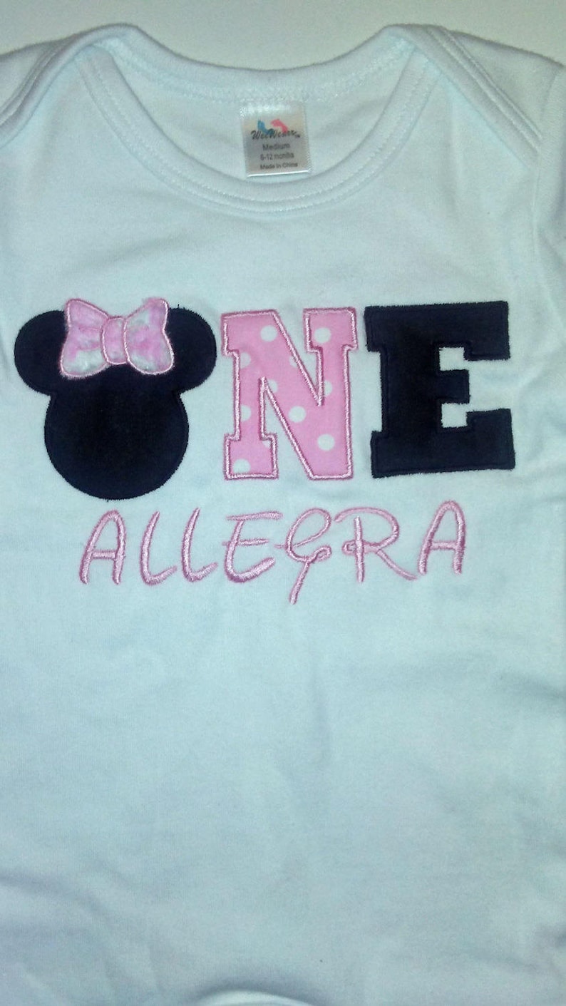 minnie mouse birthday onesie