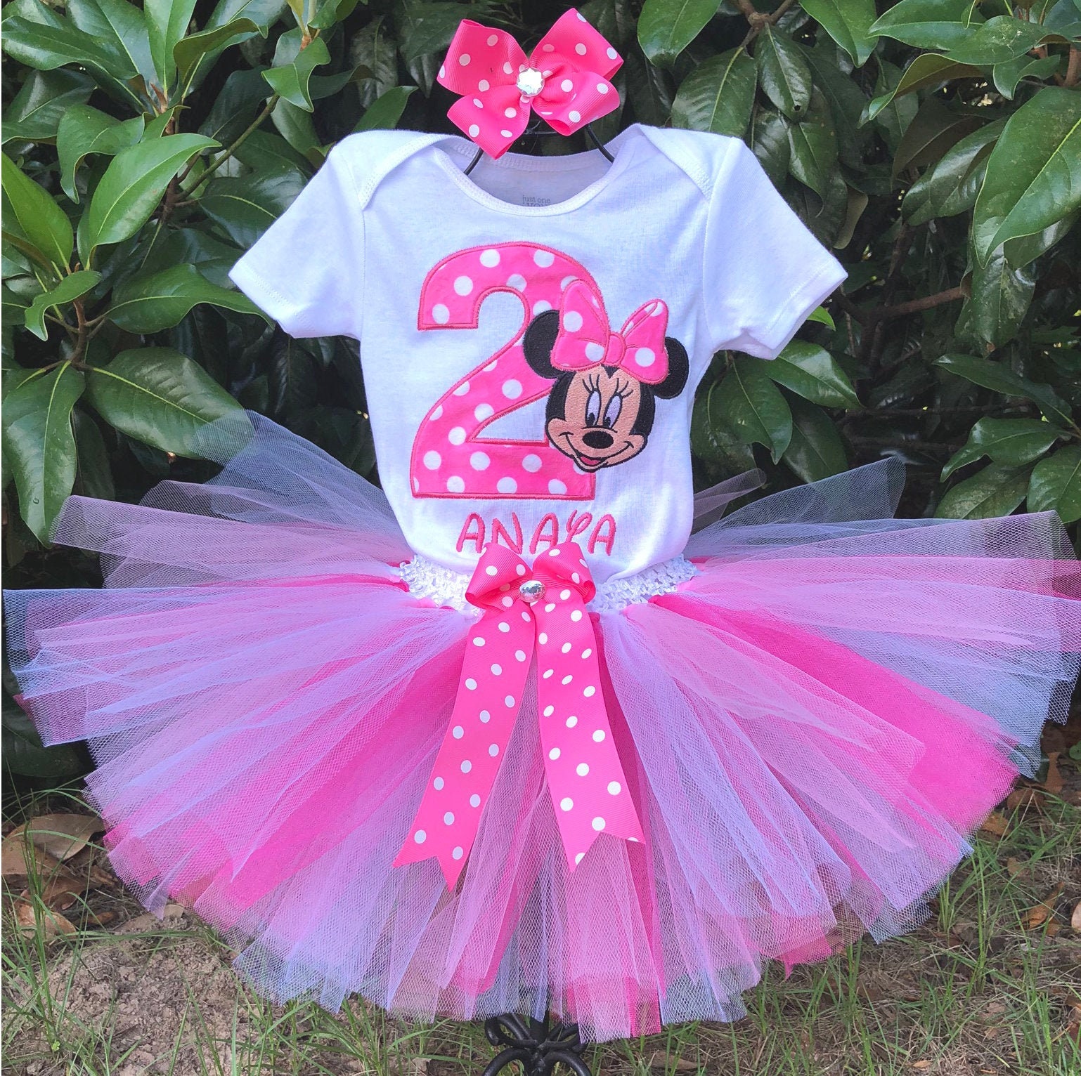 kwaadaardig Zus Nauwgezet Minnie Mouse Hot Pink 2nd Birthday Outfit Bodysuit/shirt Tutu - Etsy