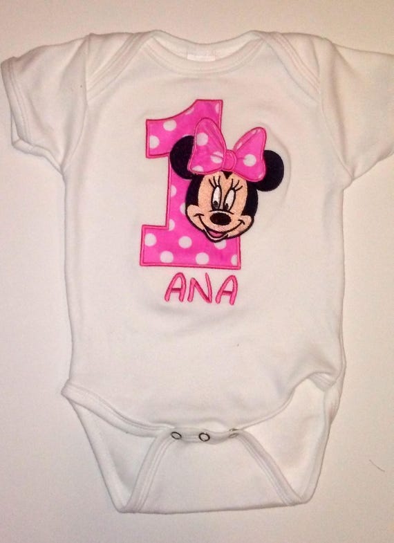 minnie mouse 1st birthday onesie