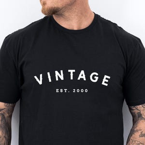 2000 Men&#39;s T-Shirt, Vintage est. 2000 Men&#39;s T-Shirt, 25th Birthday Gift For Men Boy Son 25 Year Old