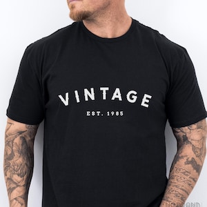 40th Birthday T-shirt,Vintage Est 1985 T-shirt, Birthday Gift for Women, Gift for Men, Birthday T Shirt, Birthday T-shirt Gift