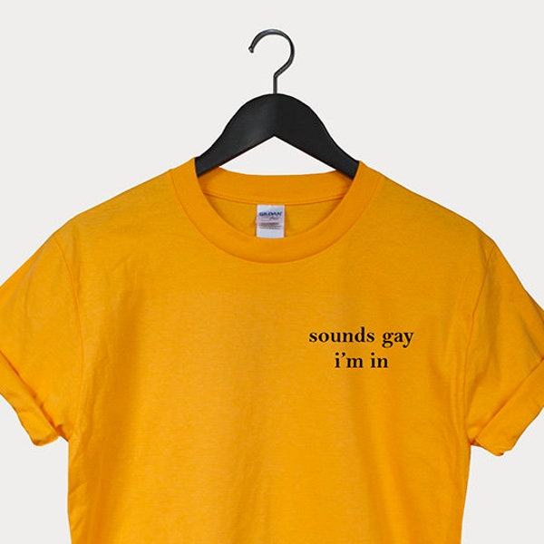 Sounds Gay Im In Shirt Bisexual Shirt 2 Gay Shirt tee cotton Pride Shirt Lbgt Shirts