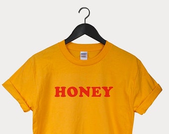 Camiseta Honey, camiseta Be Kind, camiseta com slogan, unissex, presente para ela e ele