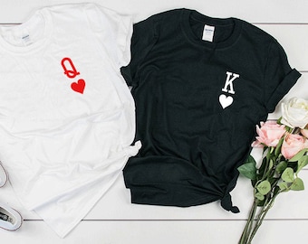 king queen shirts king queen couple shirts king and queen couples shirts Valentine&#39;s Day