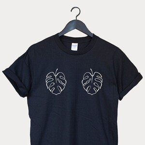 Monstera Leaf t shirt Plants shirt black monstera vegan shirt garden shirt Christmas gift