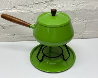 Vintage Green Fondue Pot