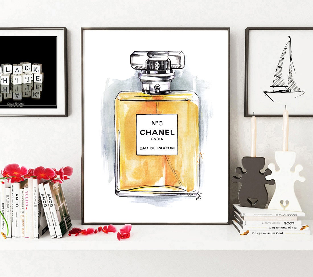 Chanel Coco Chanel print Fashion illustration Chanel | Etsy