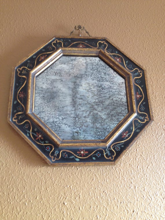 Eight 8 Sided Gilded Mirror