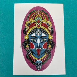 A6 Kali - Hindu Goddess of Death - Art Print