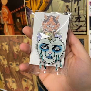 Sad Crying Heart Earrings