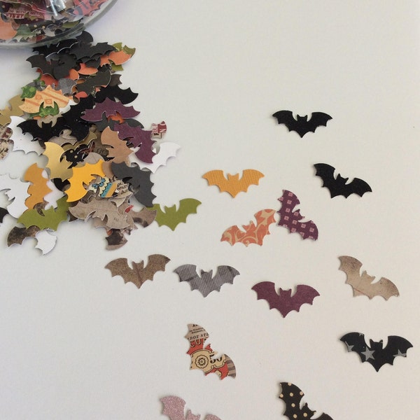 Halloween Bat Confetti; Halloween Party Confetti; Bat Confetti; Paper Bat Die Cuts; Mini Bats; Bat Paper Punches