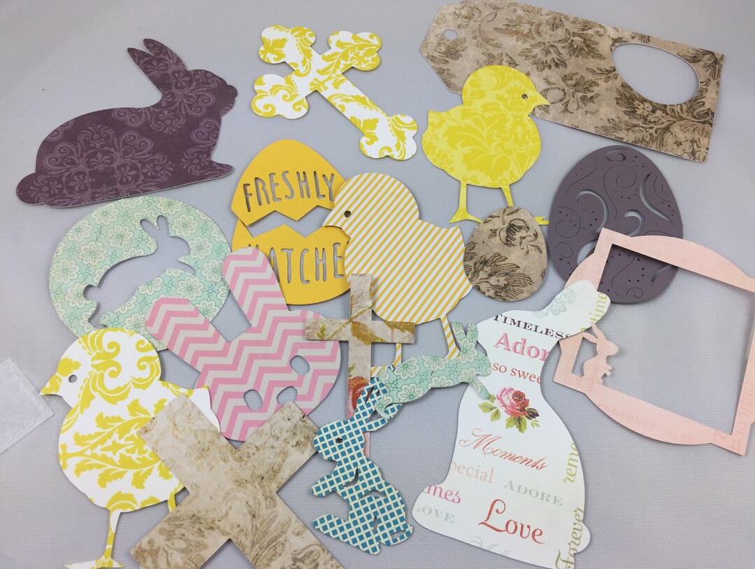 Easter Die Cuts, Easter Scrapbook Paper, Easter Shapes, Card Making