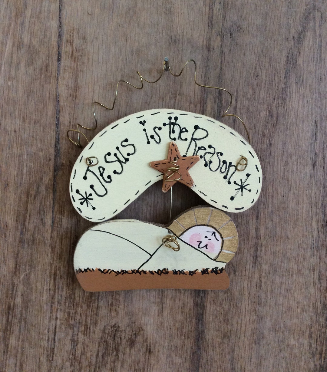 Handmade Christmas Ornament, Christian Ornament, Gift Ornament, Rustic ...