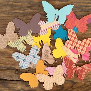 Butterfly Die Cuts, Butterflies, Patterned Paper Butterflies, Butterfly, Paper Butterfly Punches, Scrapbook Butterflies, Butterfly Confetti