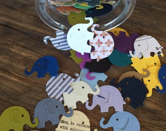 Elephant Punches, Elephant Confetti, Baby Shower Confetti, Elephants, Elephant Die Cuts, Mini Elephant Scrapbook Paper Confetti