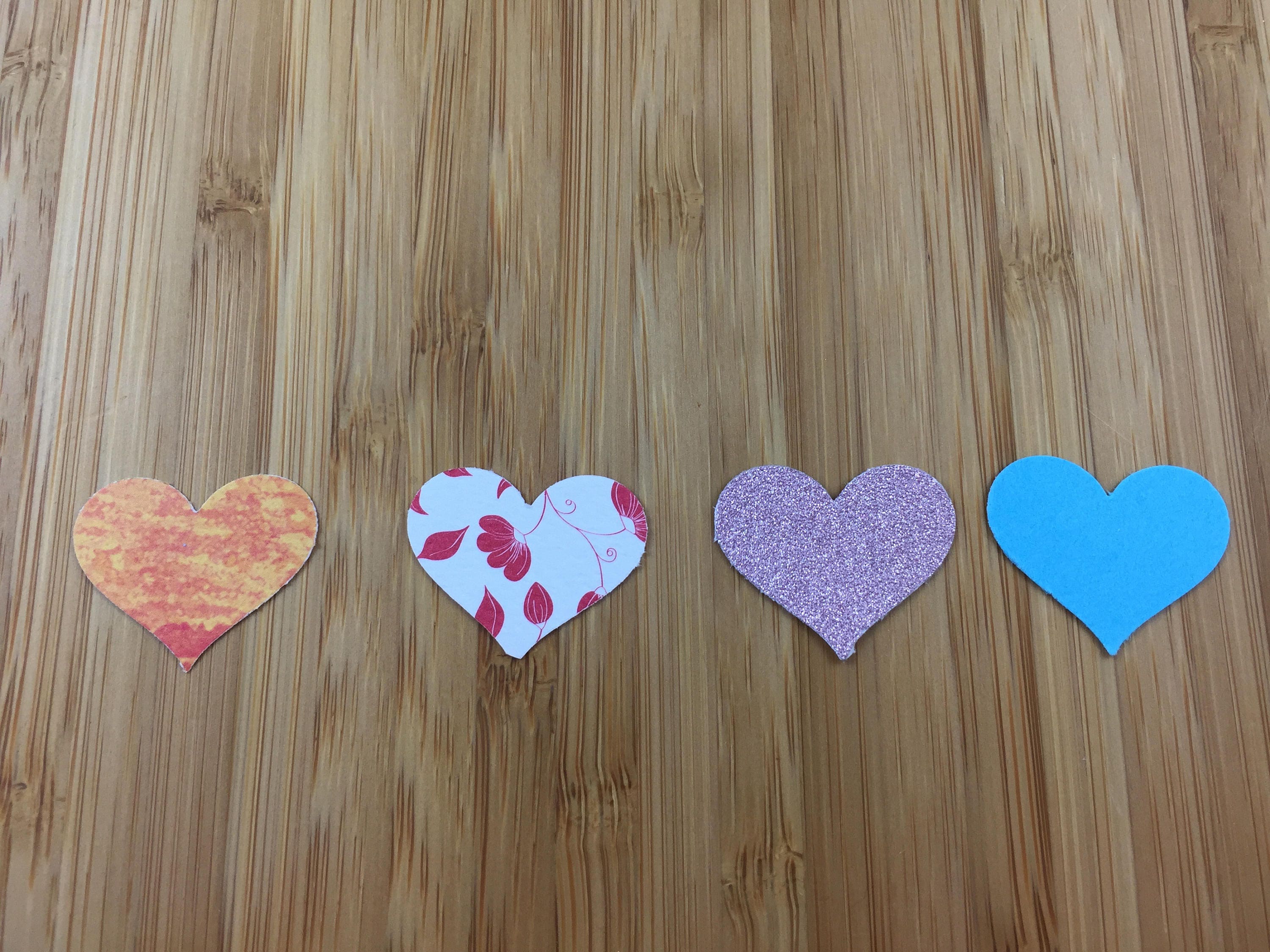 Recycled Paper Heart Punches Heart Die Cuts Small Heart Etsy