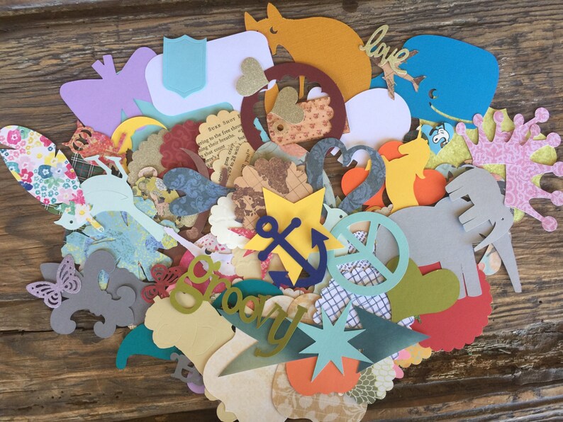 Variety Paper Die Cuts for Scrapbooking Cardmaking Supplies Etsy