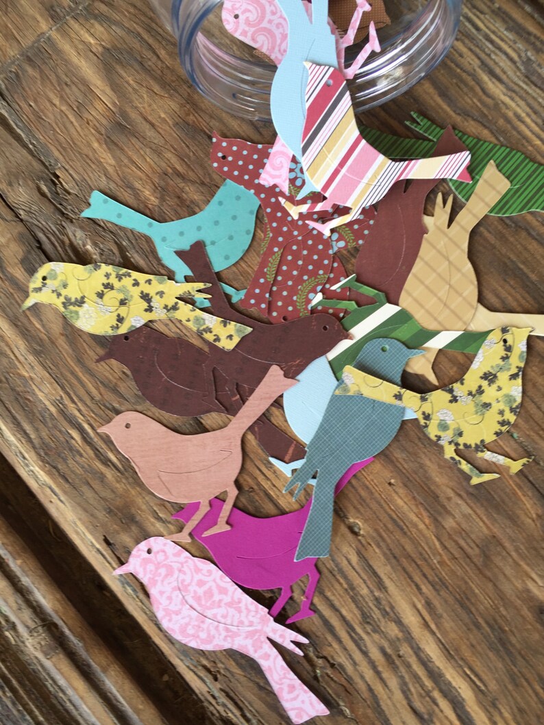 Large Bird Die Cuts Paper Birds Scrapbook Bird Die Cuts Etsy