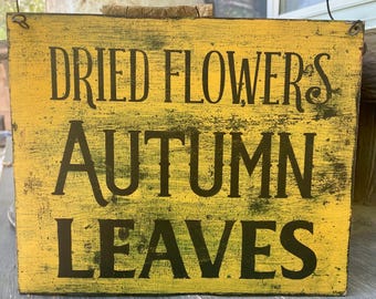 Farmhouse Autumn Wood Sign: Rustic Fall Home Decor