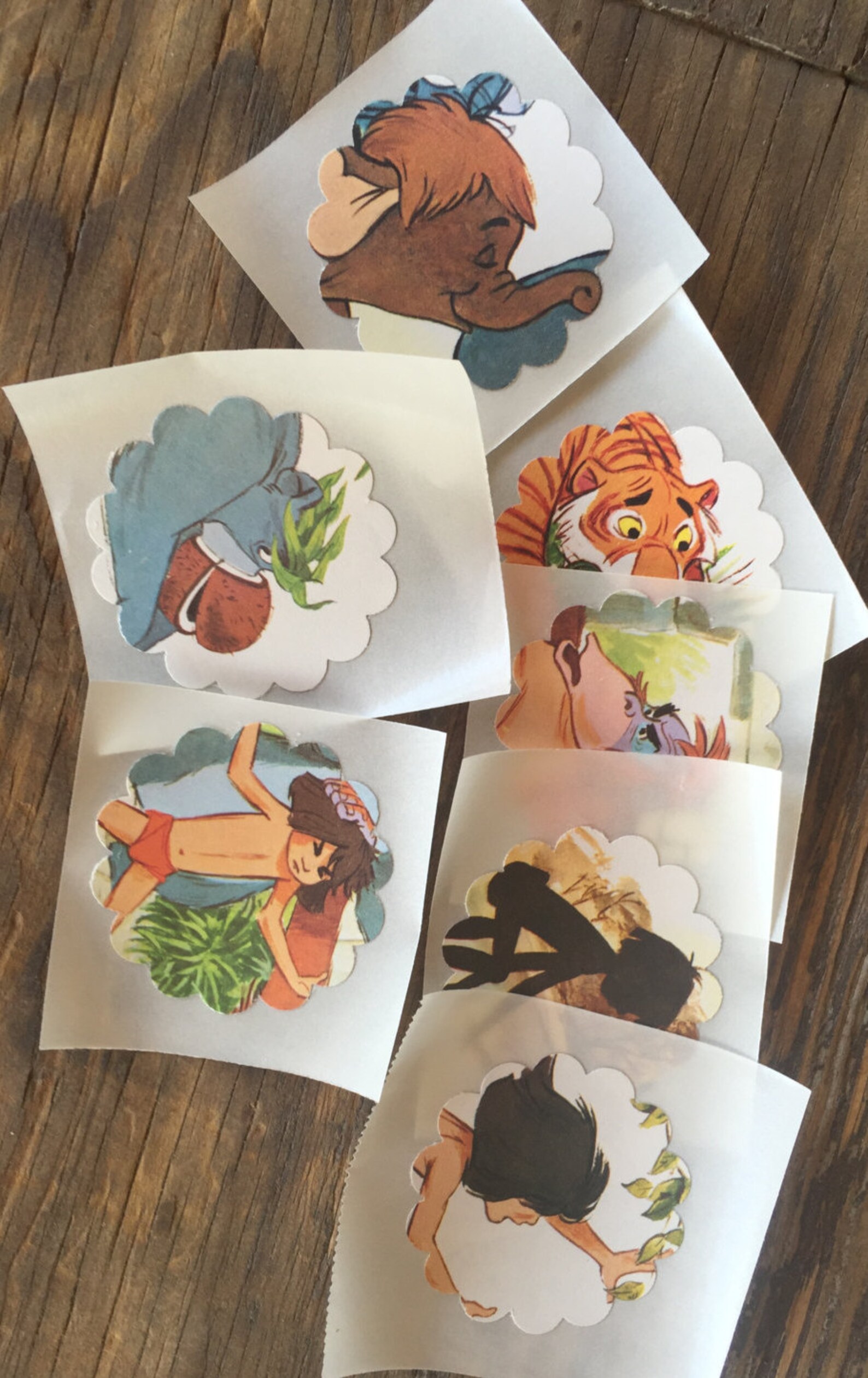 Jungle Book Stickers Vintage Jungle Book Birthday Party Etsy