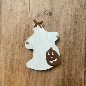 Wood Ghost Rustic Decor - Primitive Halloween Ghost, Country Farmhouse Halloween Decoration, Gift Idea