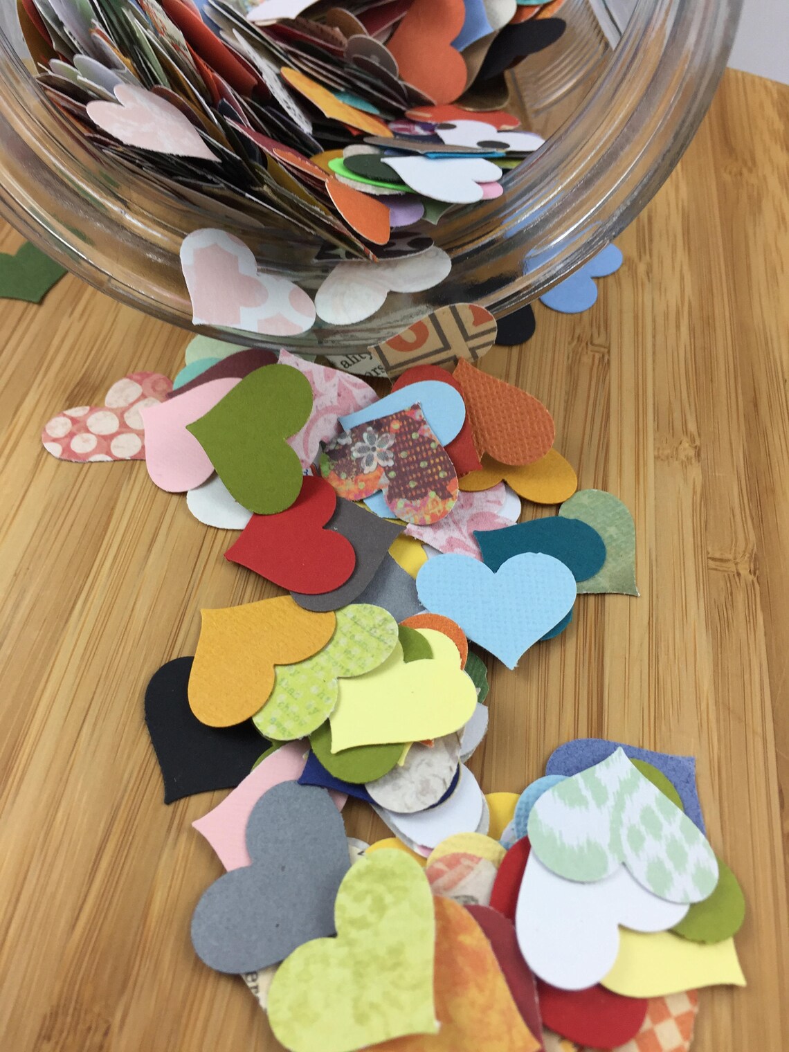 Recycled Paper Heart Punches Heart Die Cuts Small Heart Etsy