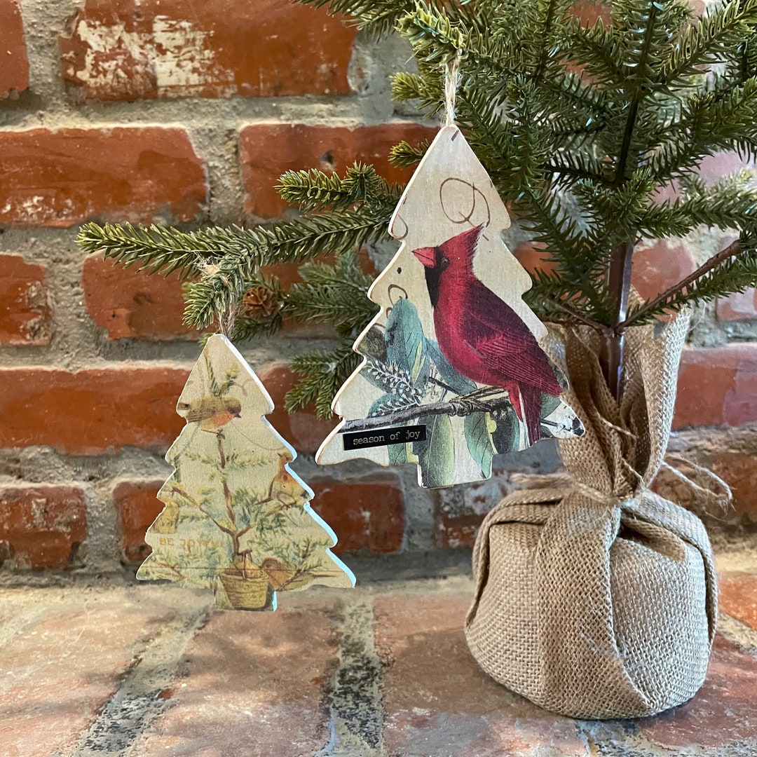 Vintage Bird Christmas Ornament Farmhouse Christmas Tree Etsy