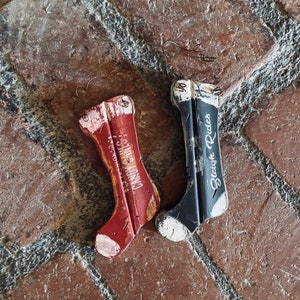 Handmade Rustic Christmas Stocking Ornaments: Farmhouse Wood Ornies