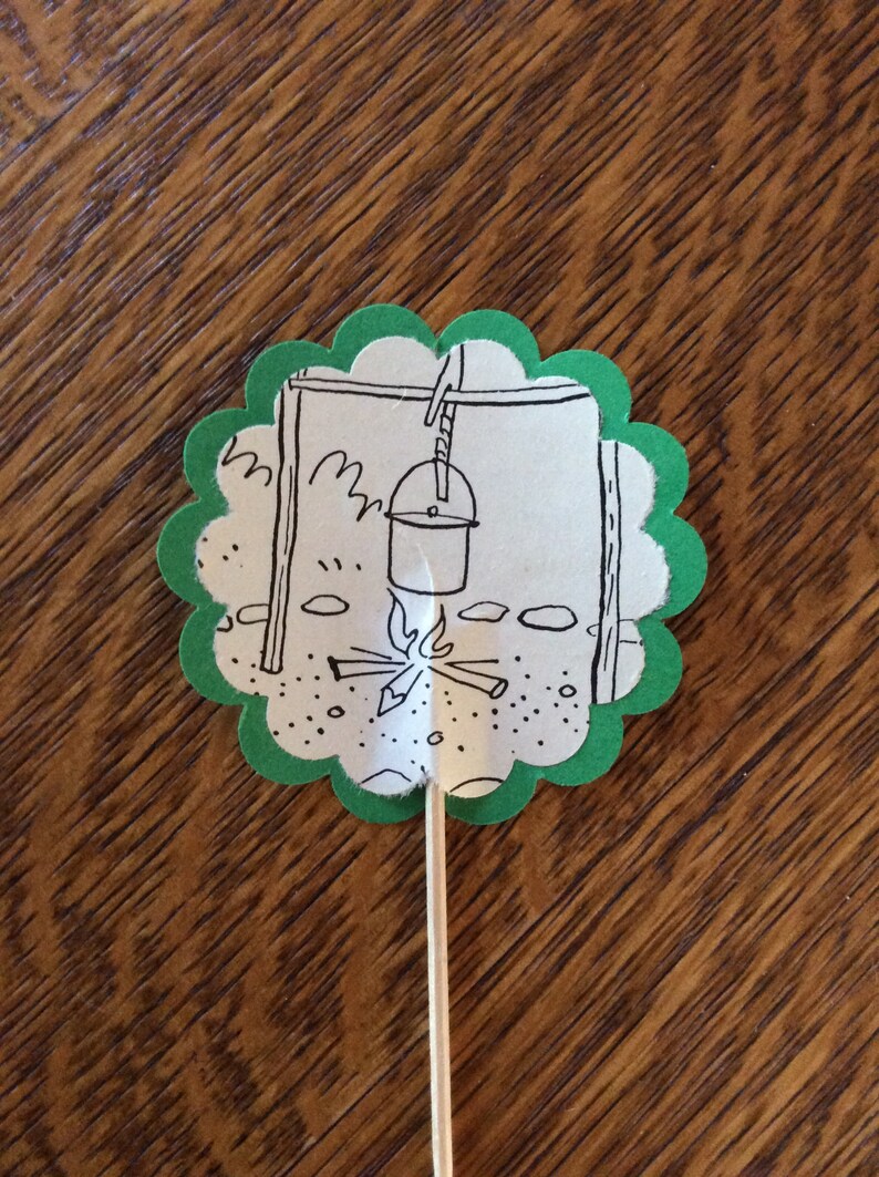 Vintage Girl Scout Cupcake Toppers Girl Scout Party Etsy