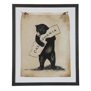 I Love you California MEDIUM Bear Flag I Love California Framed Flag
