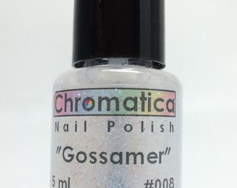 Gossamer-Handmade Microfine, Multi-Colored Glitter Topper/Overlay Nail Polish, 5ml Mini Bottle, Indie Polish