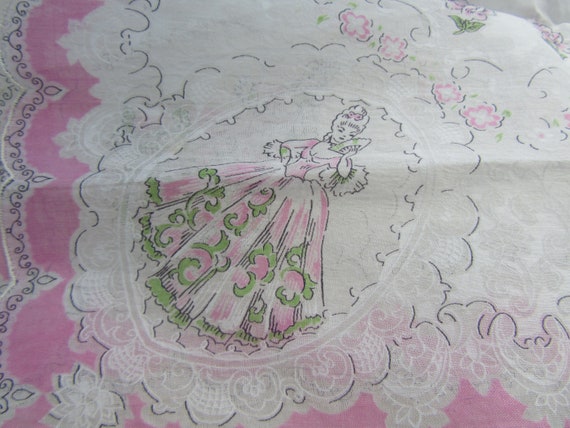 ROMANTIC LADY unused vintage sheer floral handker… - image 8
