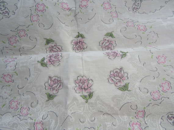 ROMANTIC LADY unused vintage sheer floral handker… - image 5