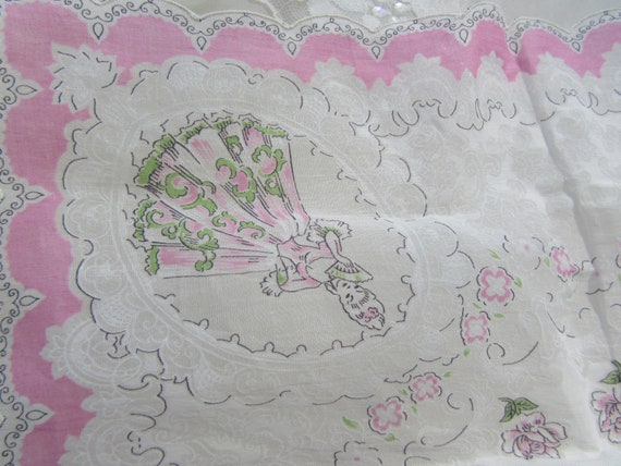 ROMANTIC LADY unused vintage sheer floral handker… - image 3