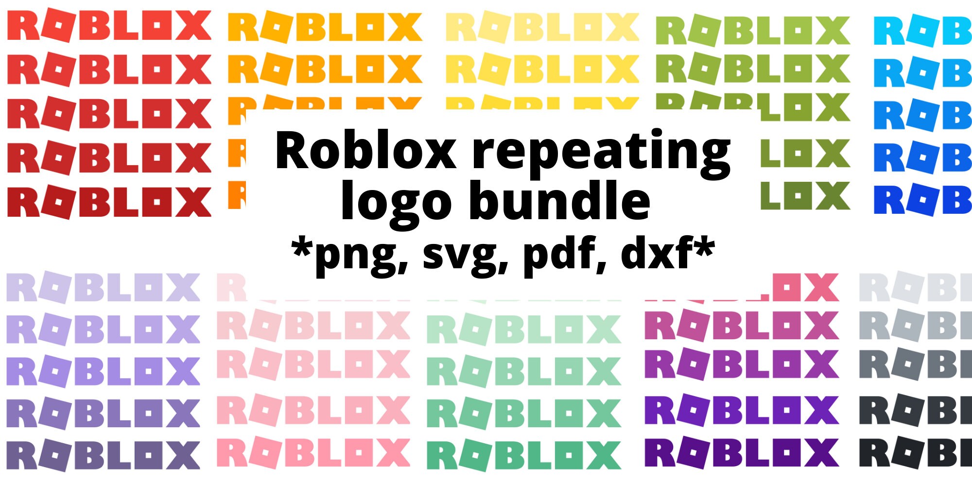 10 Designs Roblox Logo Ombre Colors Svg Bundle Svg Png Etsy