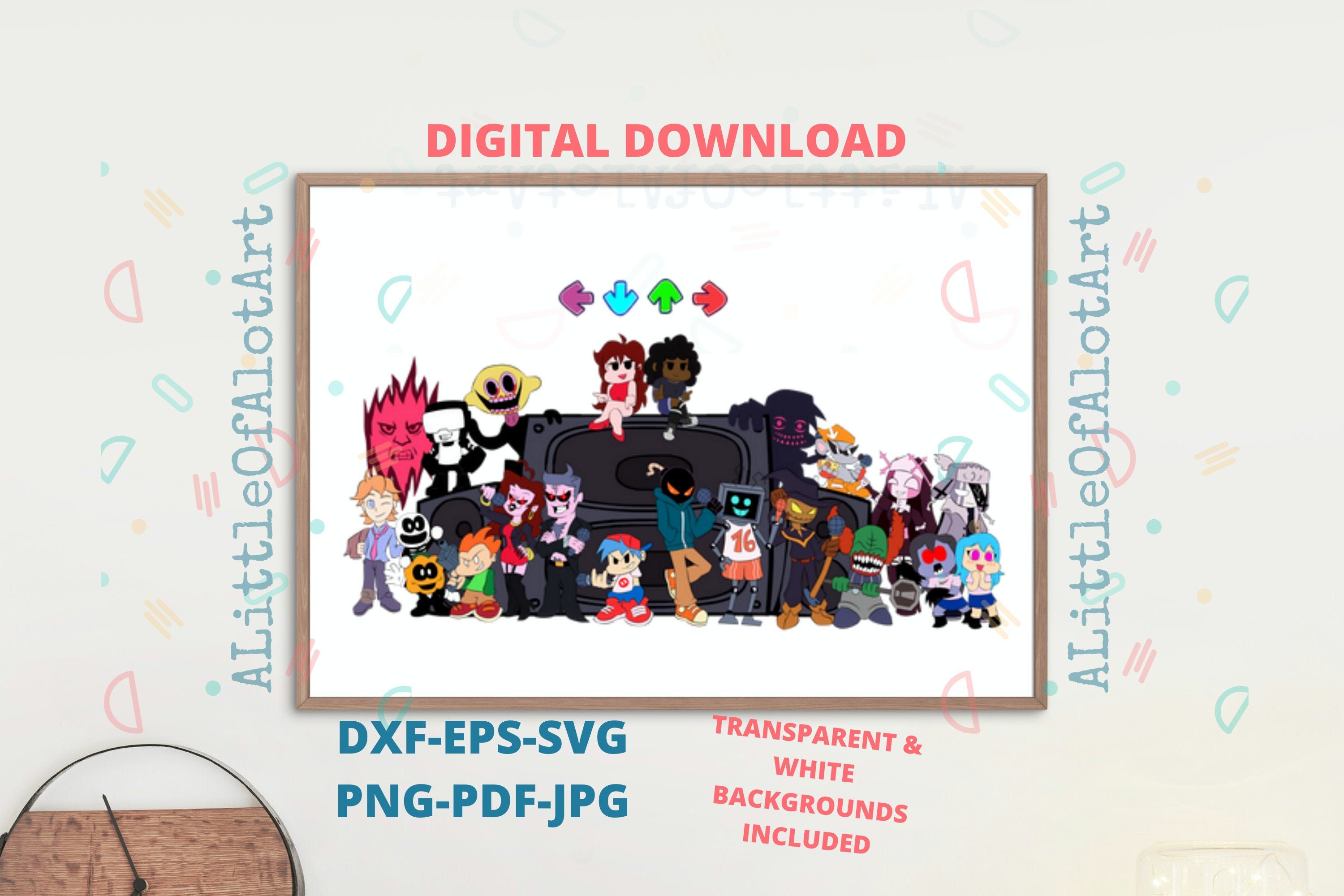 Friday Night Funkin All Characters Fnf Digital Etsy Friday Night Funkin All Characters Fnf Digital Etsy