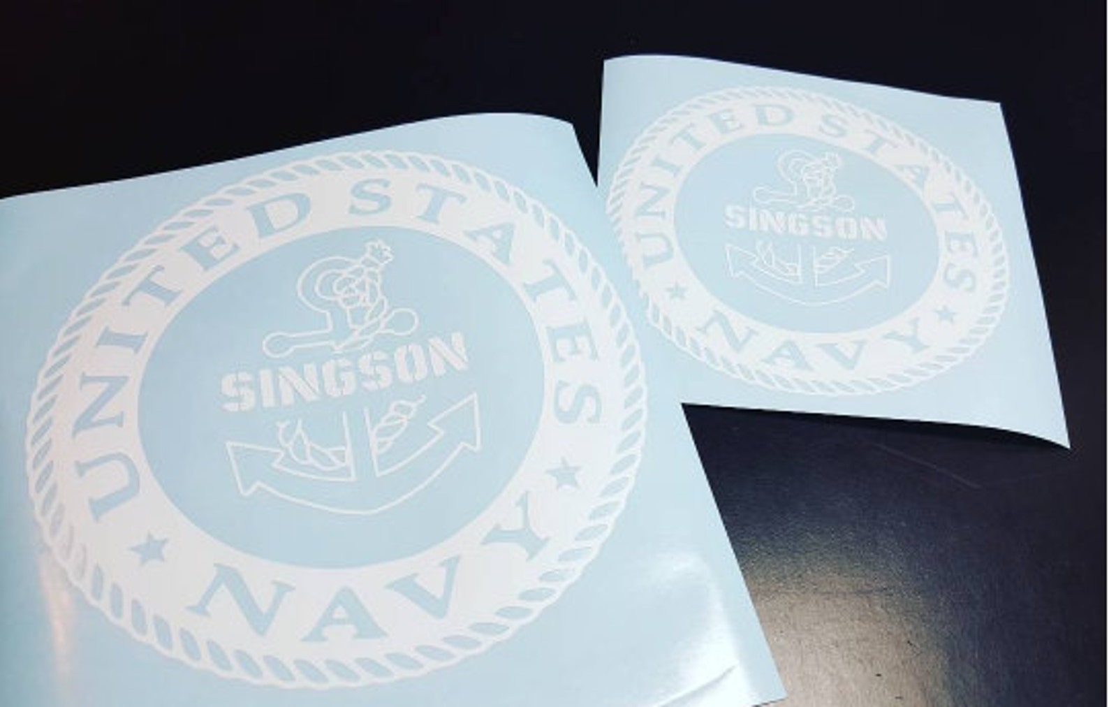 Navy Seal with Last Name Custom Personalized Decal Sticker Etsy