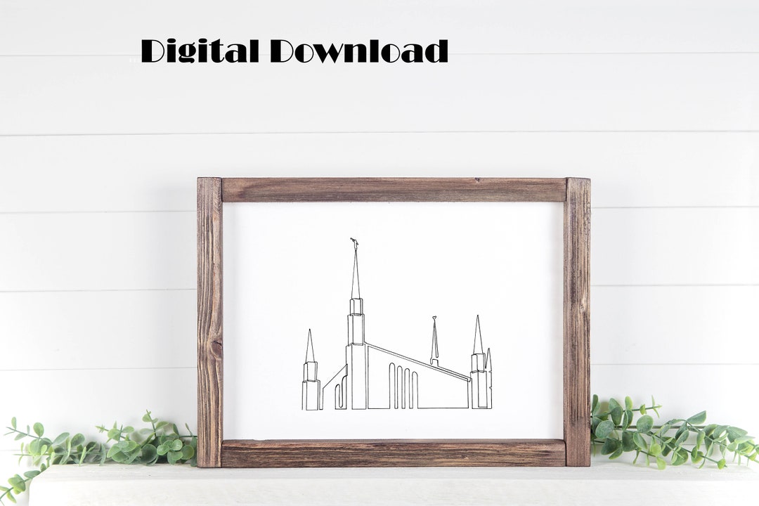 Temple Picture, Boise Temple, LDS, Line Drawing, Digital Download ...